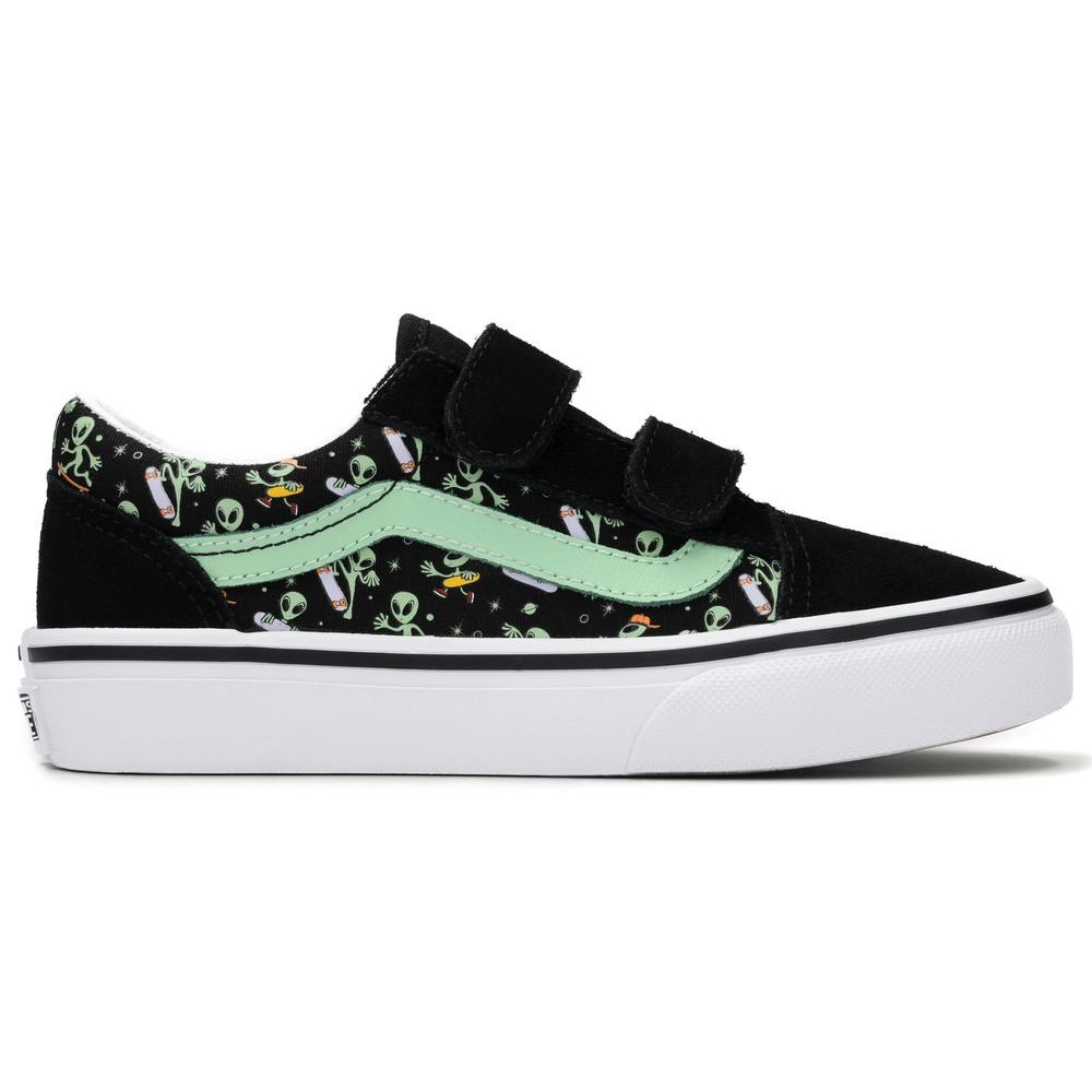 Old Skool V Glow Cosmic Cruisers Kids BLACK/GREEN