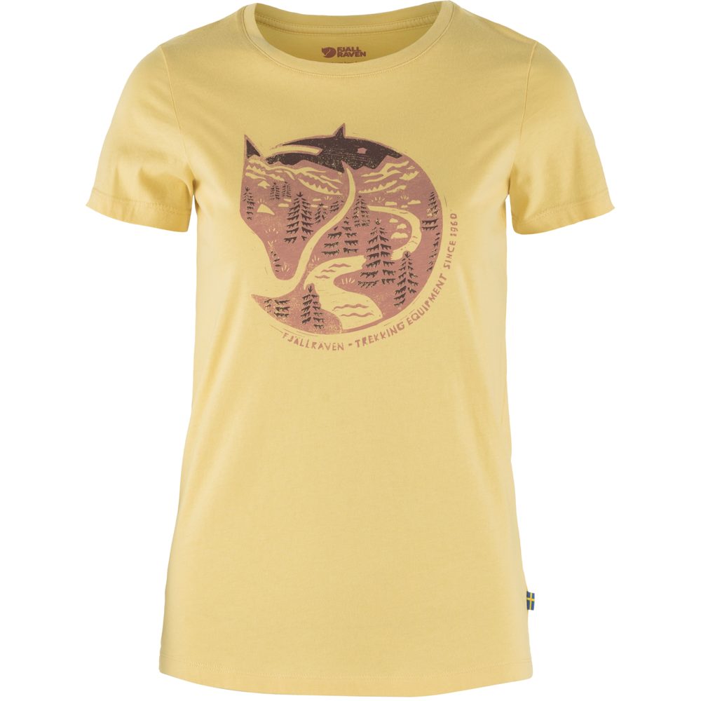 Arctic Fox Print T-shirt W, Mais Yellow