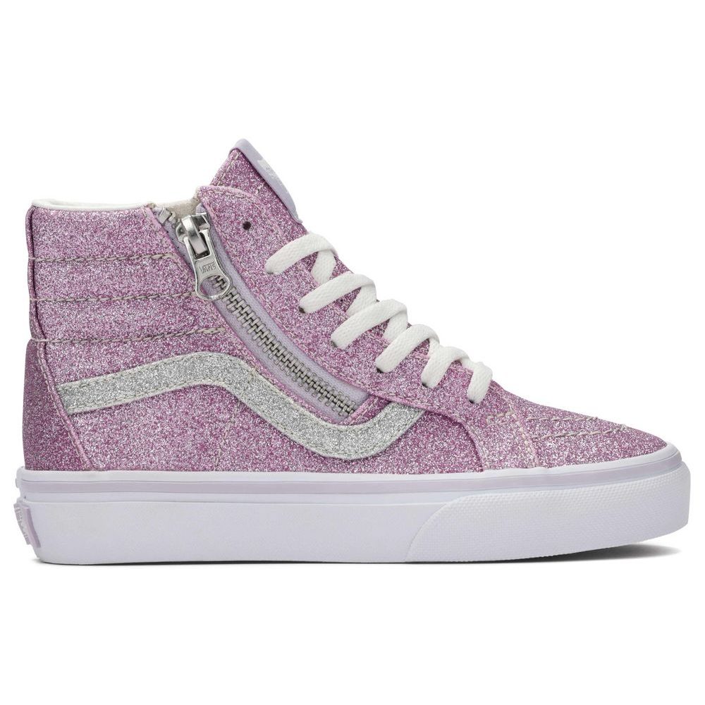 SK8-Hi Reissue Side Zip Kids GLITTER Lilac Mist
