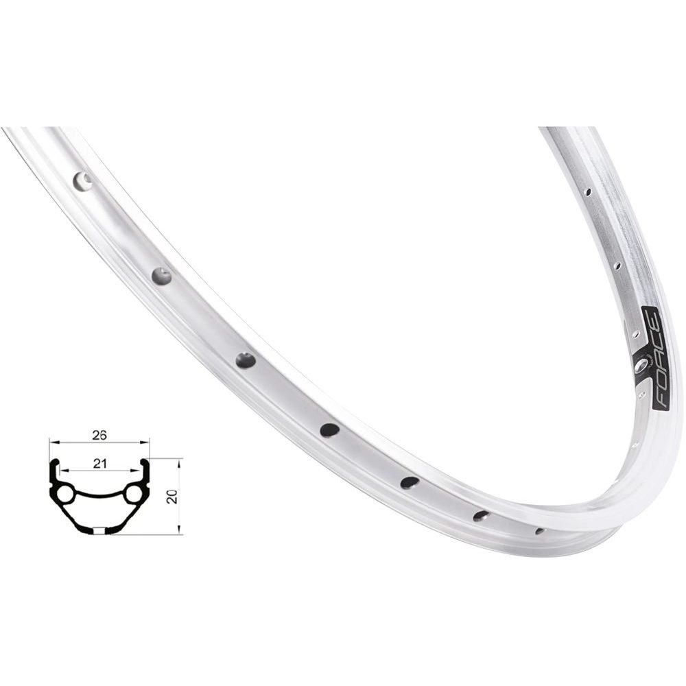 F PRIME 559x21, 32děr, stříbrný