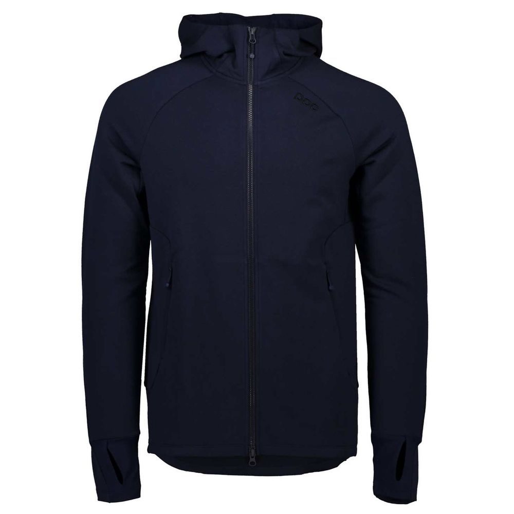 M's Merino Zip Hood Turmaline Navy