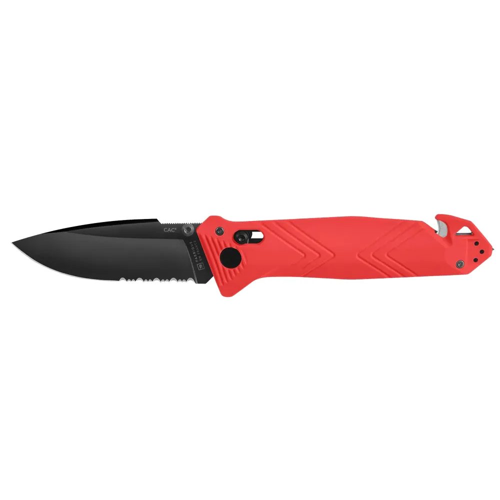 CAC PA6 FV RED HANDLE SERRATED
