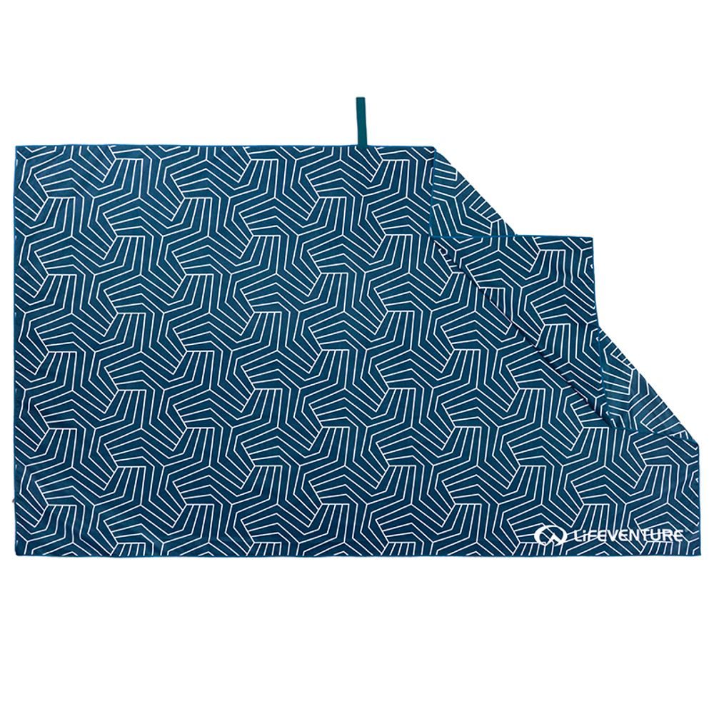 Printed SoftFibre Trek Towel 150x90; navy; giant