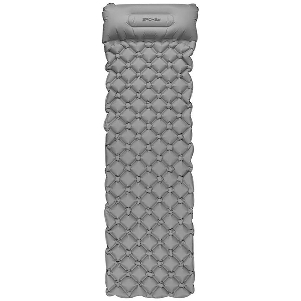 AIR BED PILLOW, 190 x 60 x 6 cm, R-Value 2.5, šedá