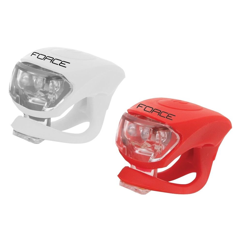 F DOUBLE přední bílá + zadní červená