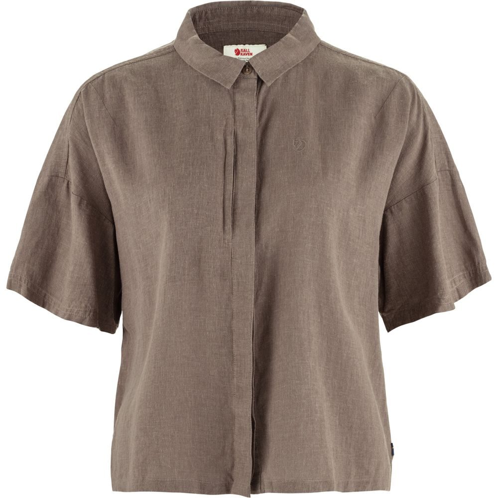 Övik Hemp Camp Shirt SS W Suede Brown