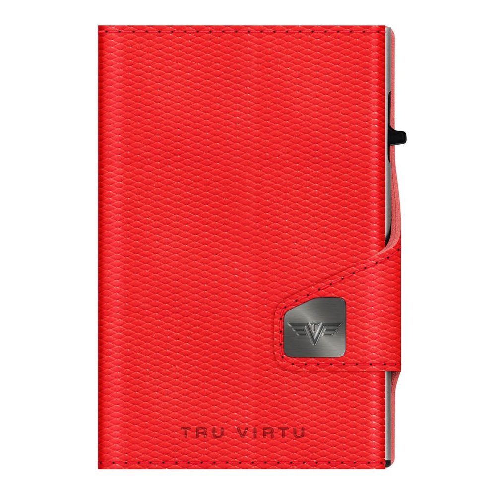 Twin Wallet Click & Slide - leath. Rhombus Coral