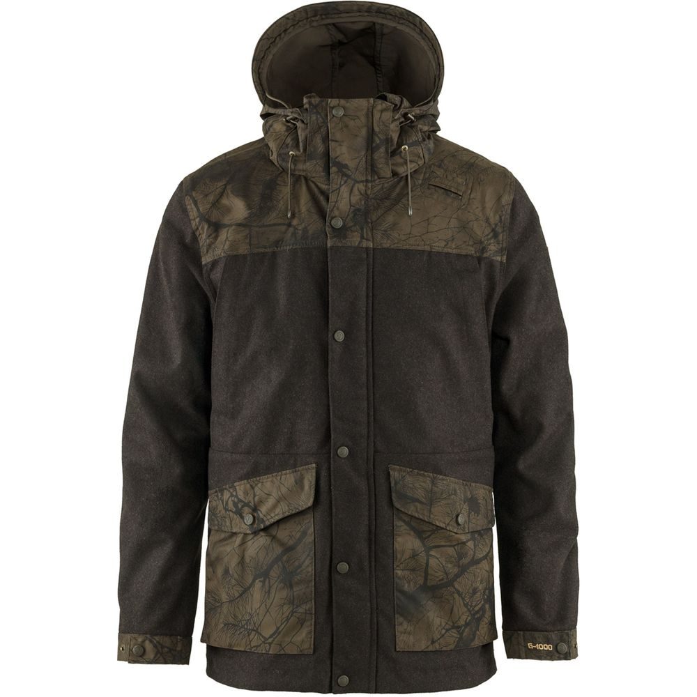 Värmland Wool Jacket M Dark Olive-Dark Olive Camo