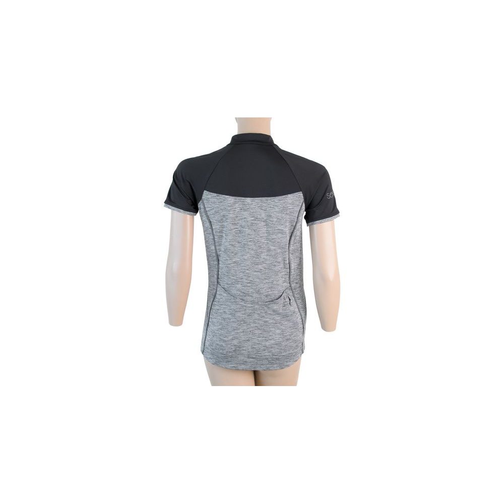 CYKLO MOTION dámský dres kr.rukáv celozip, šedá/černá
