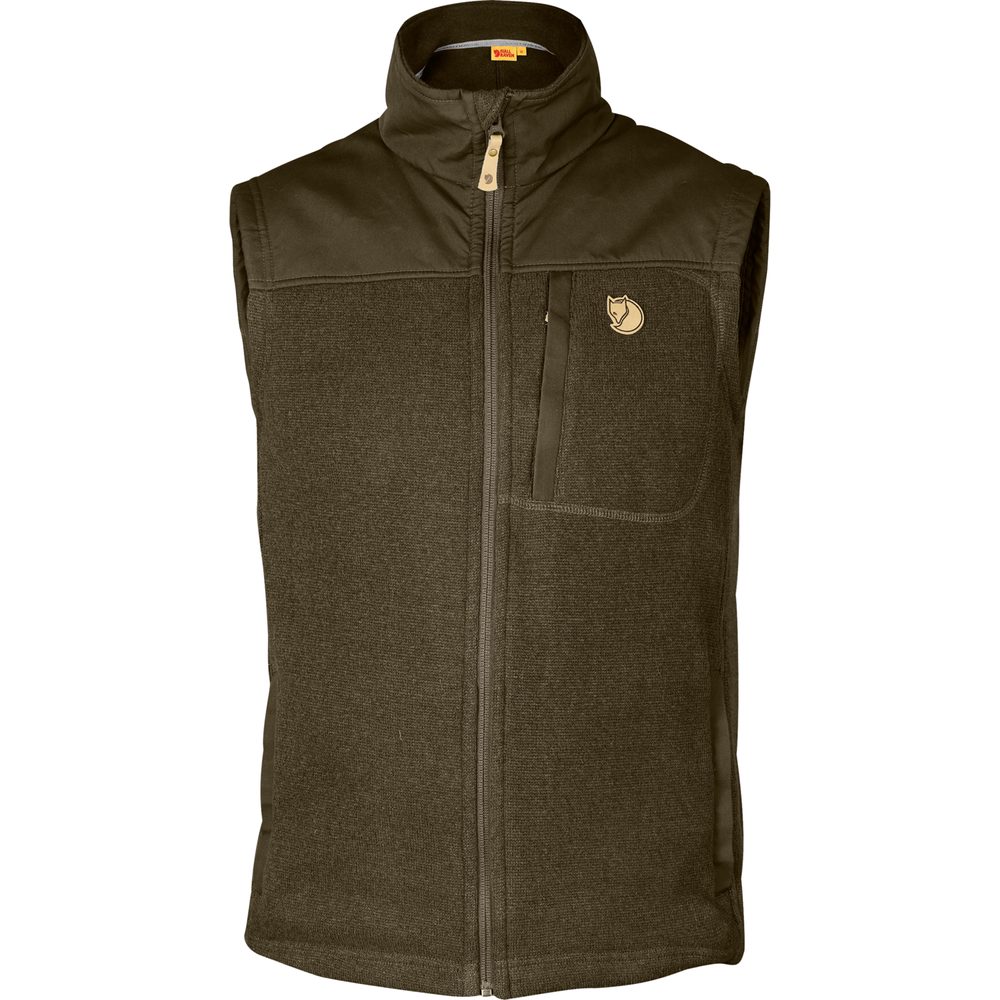 Buck Fleece Vest M Dark Olive