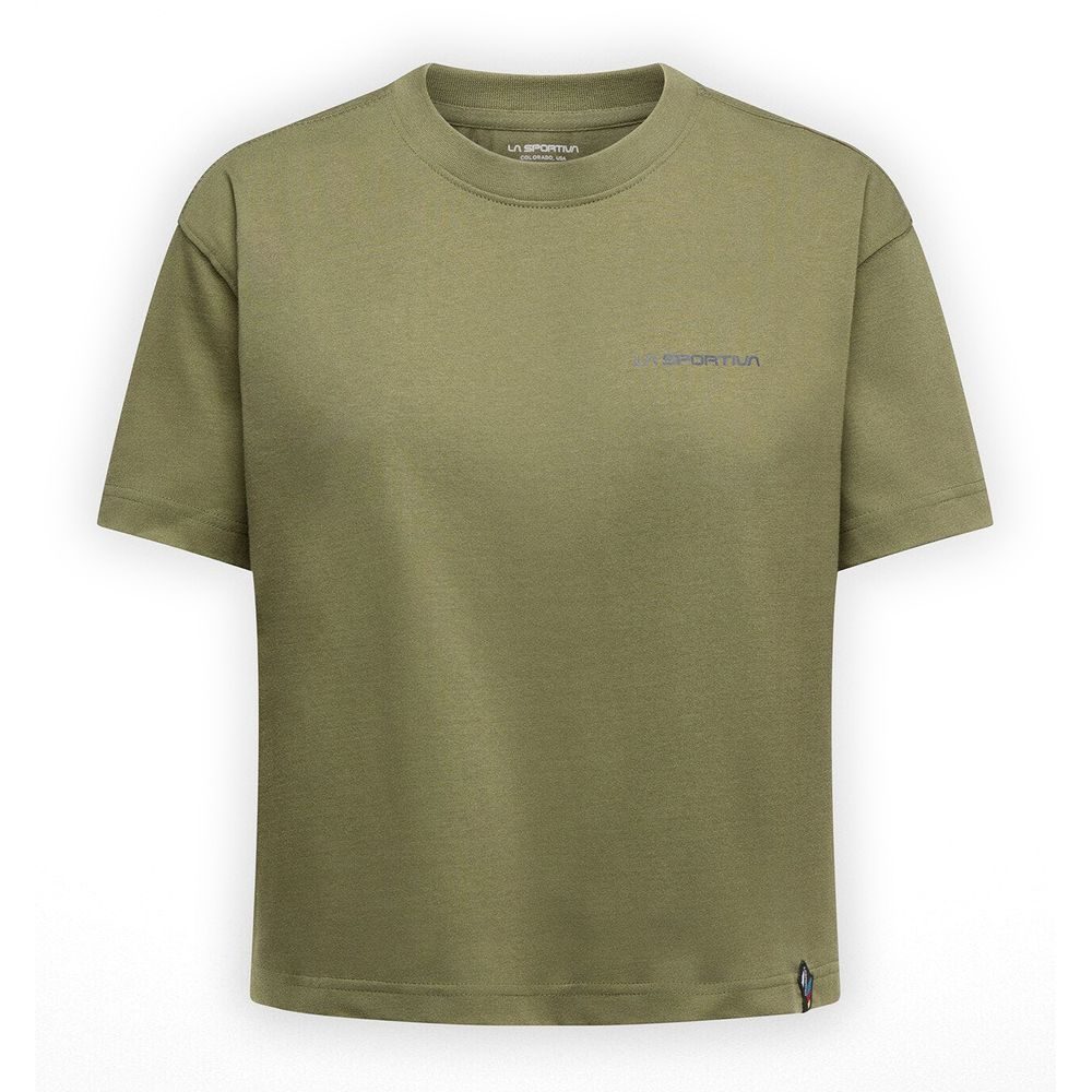 Trilogy Crop T-Shirt W Cypress/Chalk