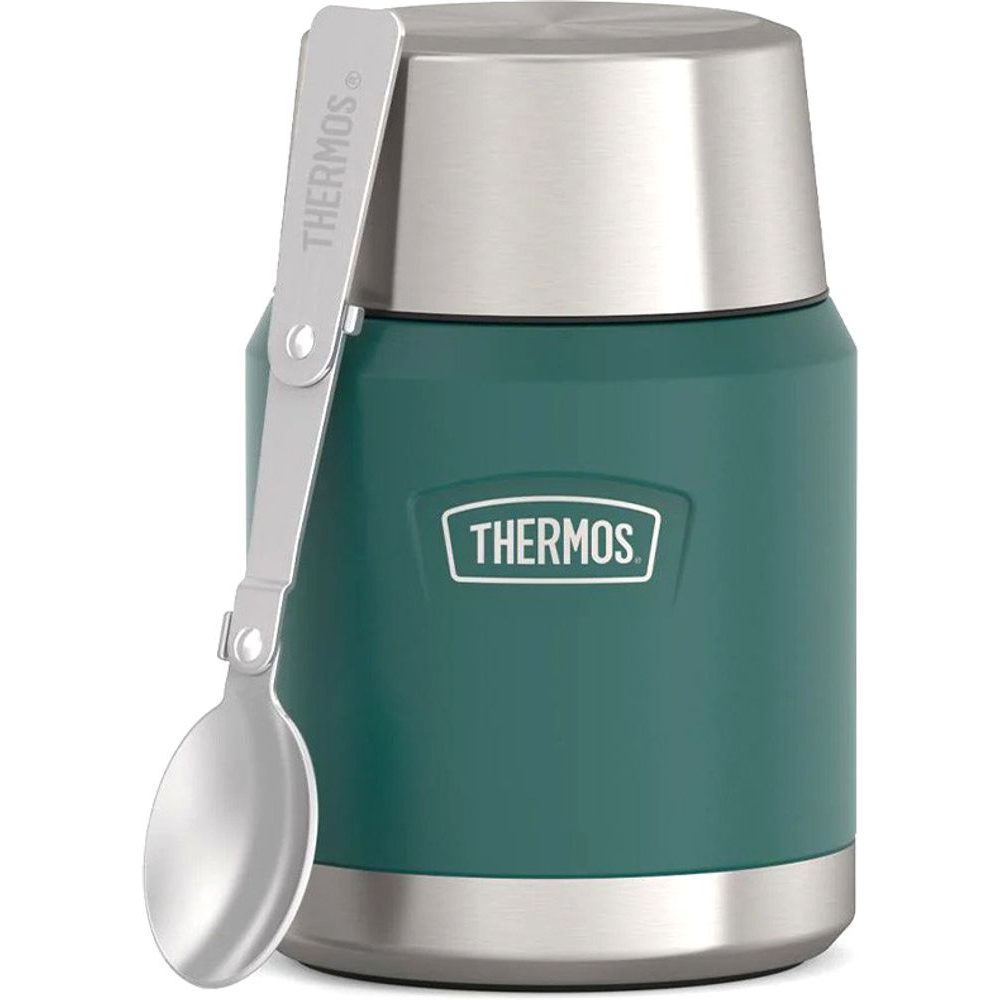 Termoska na jídlo se skládácí lžící a šálkem 470 ml - smrkově zelená