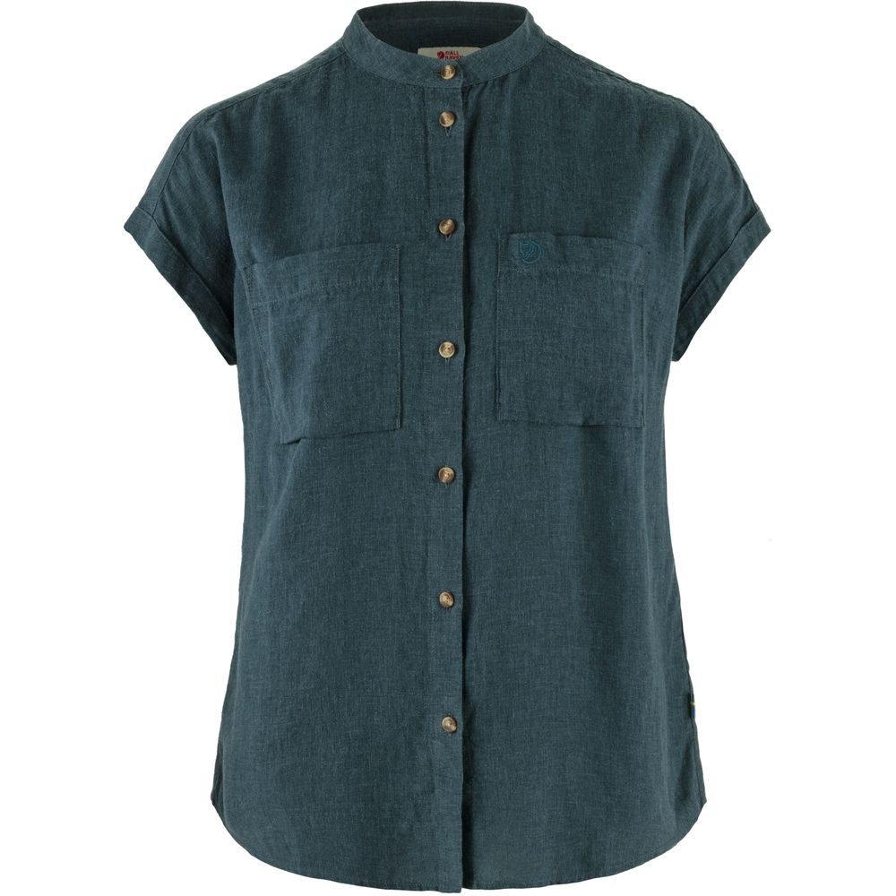 Övik Hemp Shirt SS W, Mountain Blue