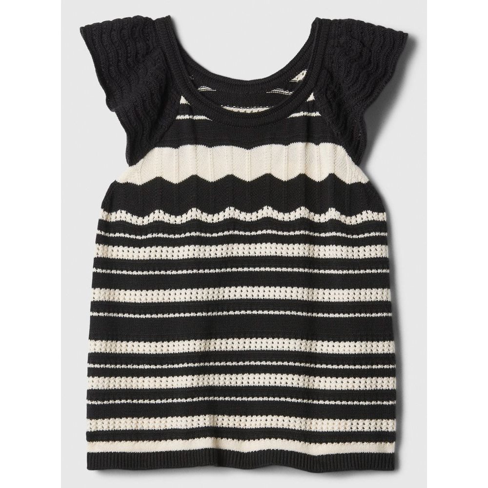 868424-01 Dětský háčkovaný top Černá