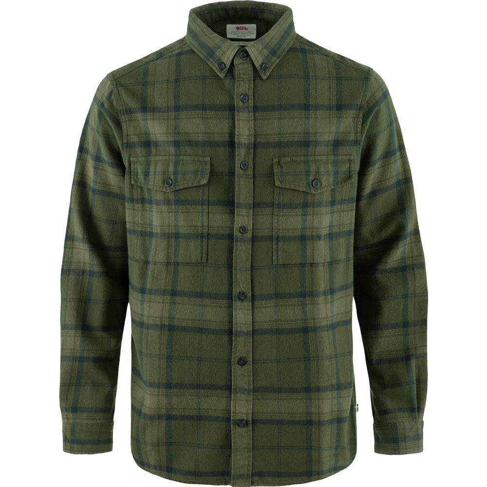 Övik Twill Shirt M, Deep Forest-Green