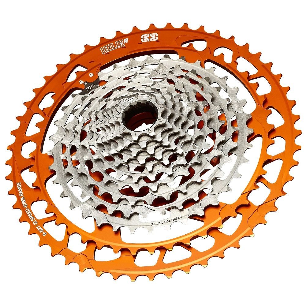 Helix Race Cassette | 12 Speed | 9-52T | Naranja