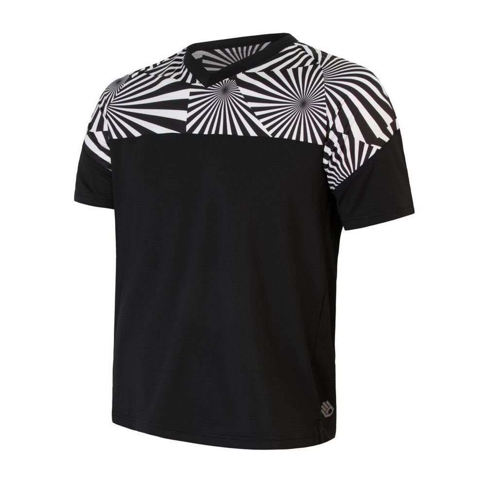 HELIUM pánský dres volný kr.rukáv černá/geometry