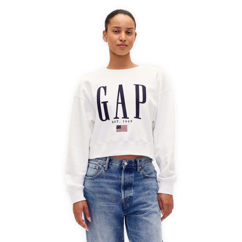 843301-01 Oversize mikina s logem VintageSoft Bílá