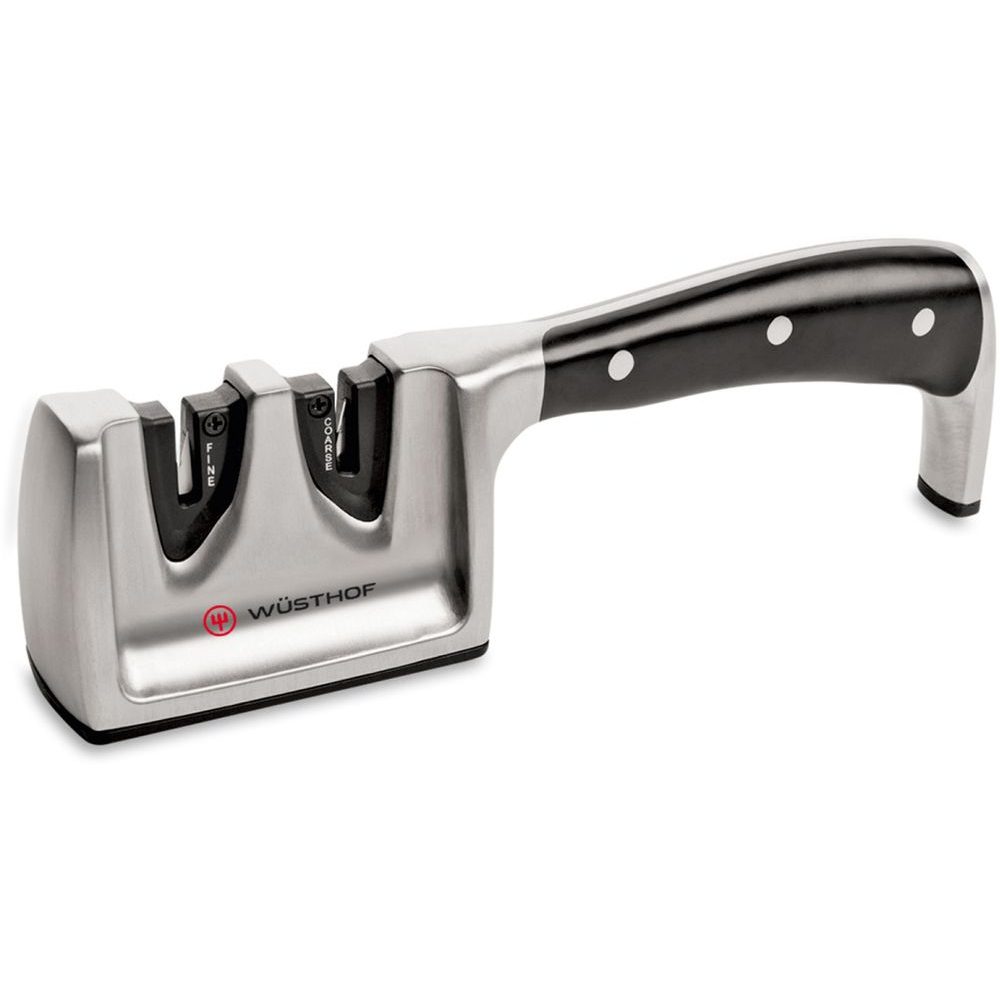 Brousek na nože dvoustupňový stříbrný