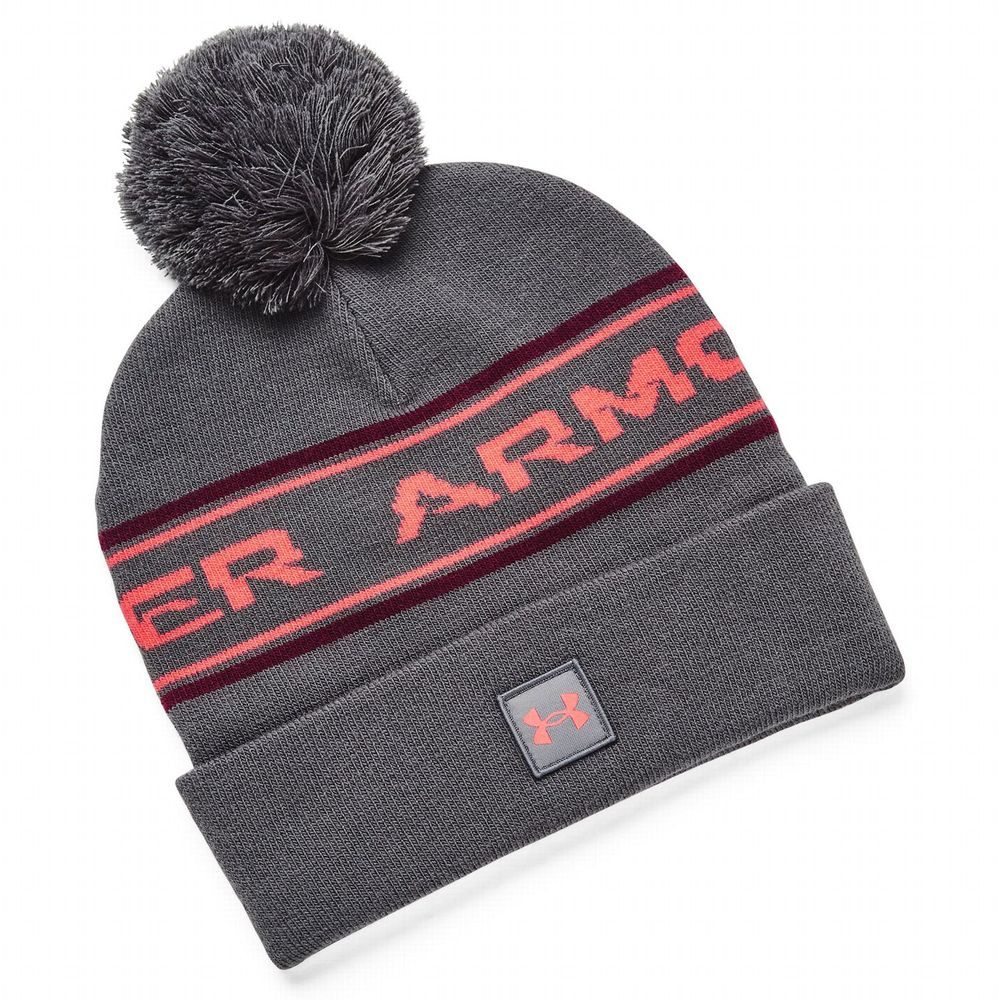 Men's Halftime Pom Beanie, grey