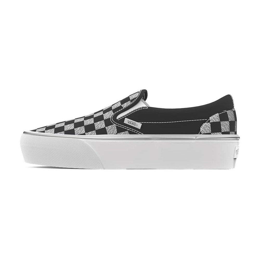 Classic Slip-On Platform METALLIC CHECKRBRD BLACK