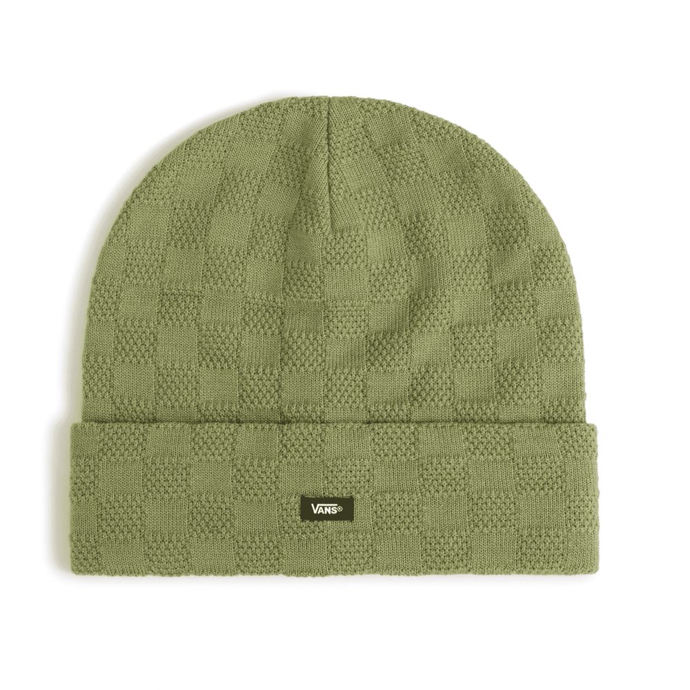 Check Tall Cuff Beanie LODEN GREEN