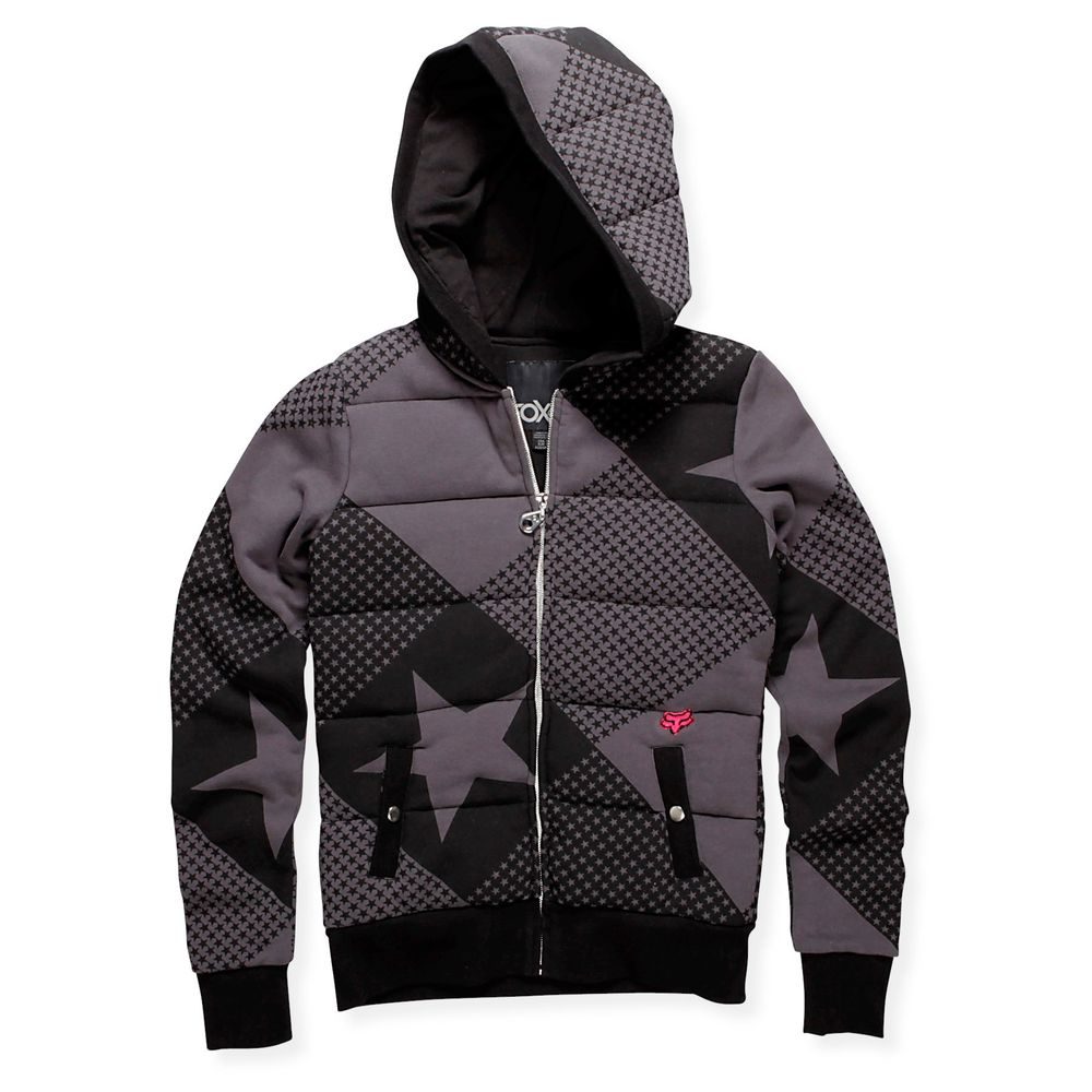55523 001 GIRLS STAR GAZER QUILTED HOODY Zateplená mikina