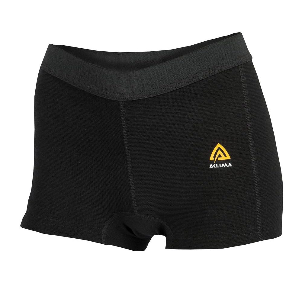 WarmWool Boxer shorts, Jet Black, Woman