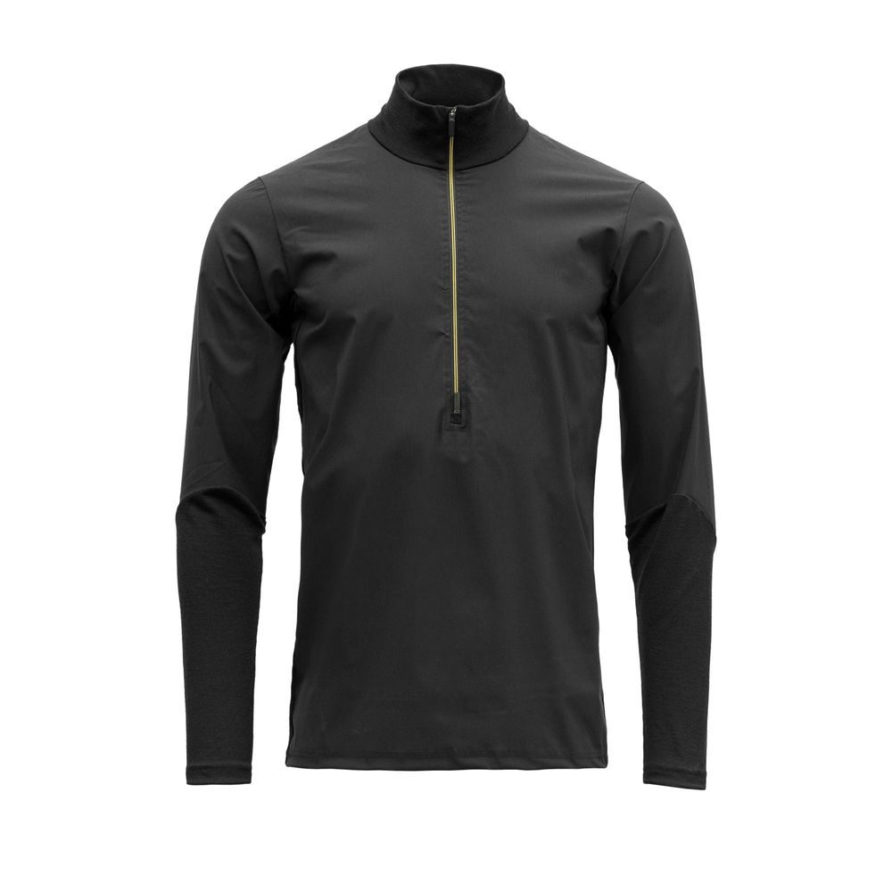 Running Cover Man Zip Neck, Caviar