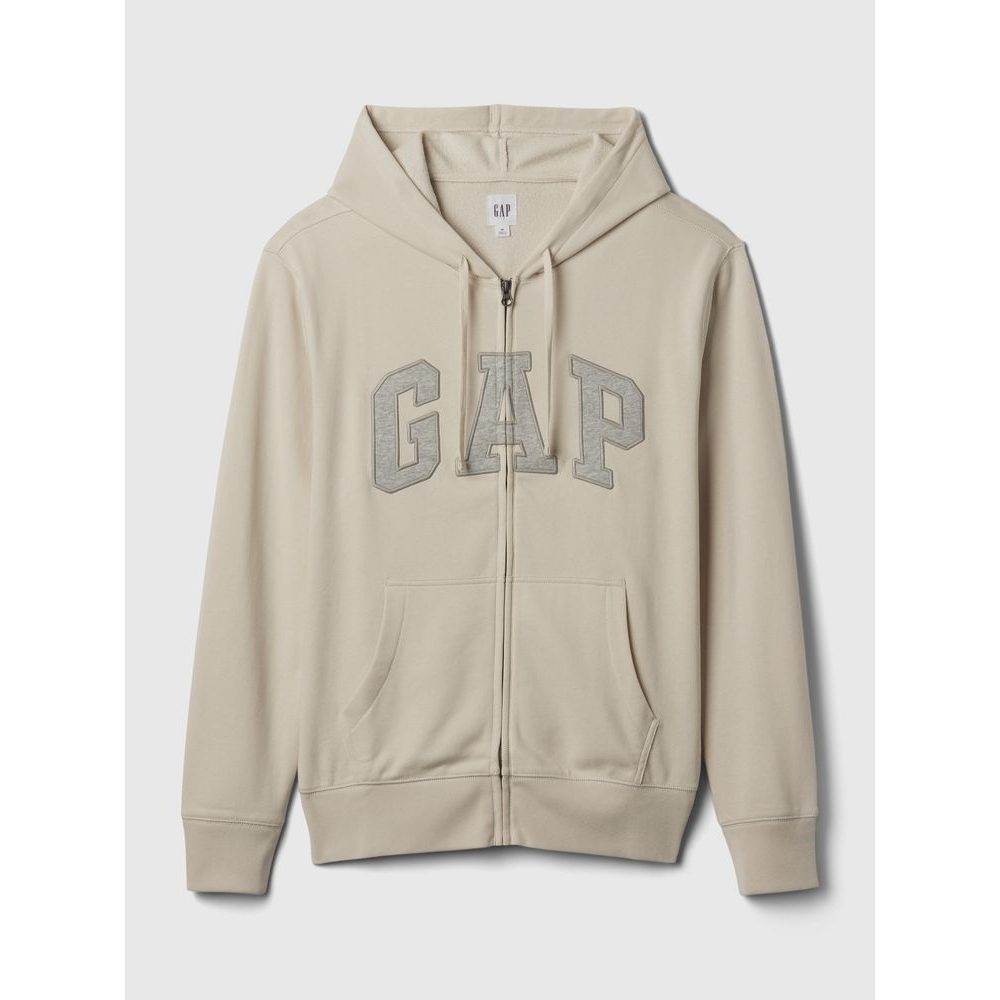 Mikina na zip Béžová