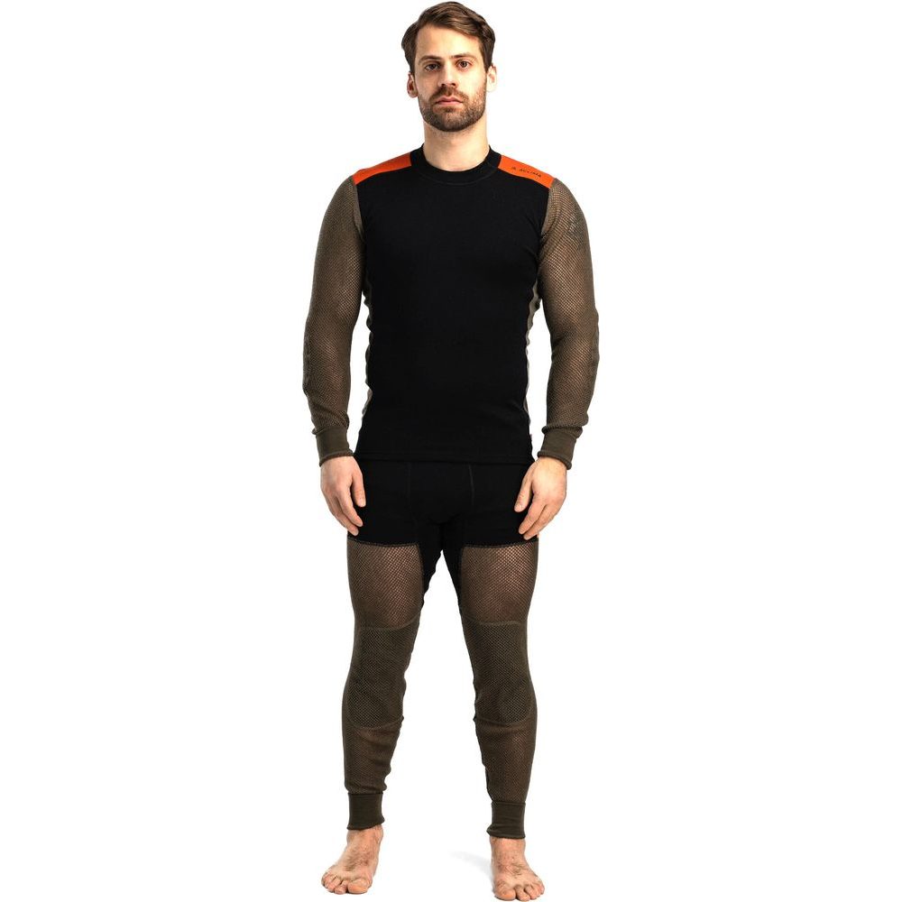 Hiking Crew Neck shirt, Man Jet Black/Tarmac/Gold Flame