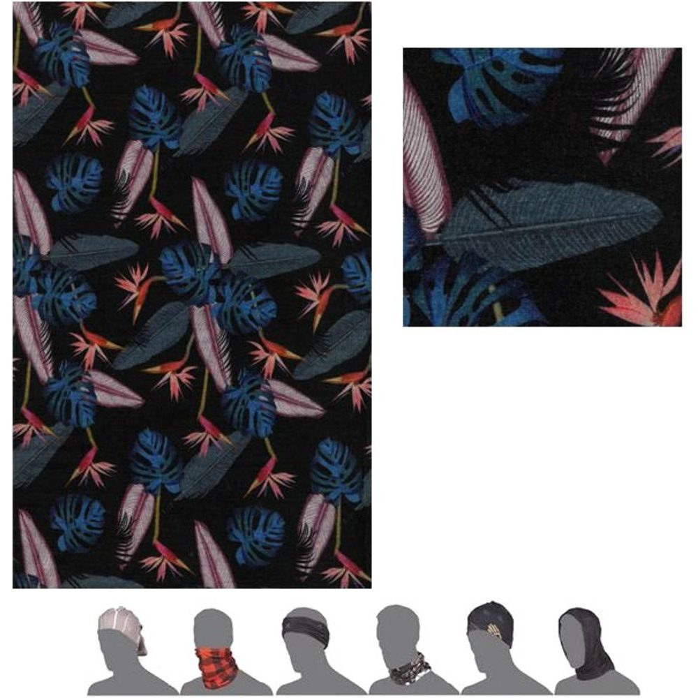 TUBE MERINO IMPRESS černá/floral