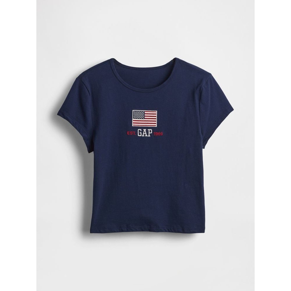 Crop tričko Americana Tmavě modrá