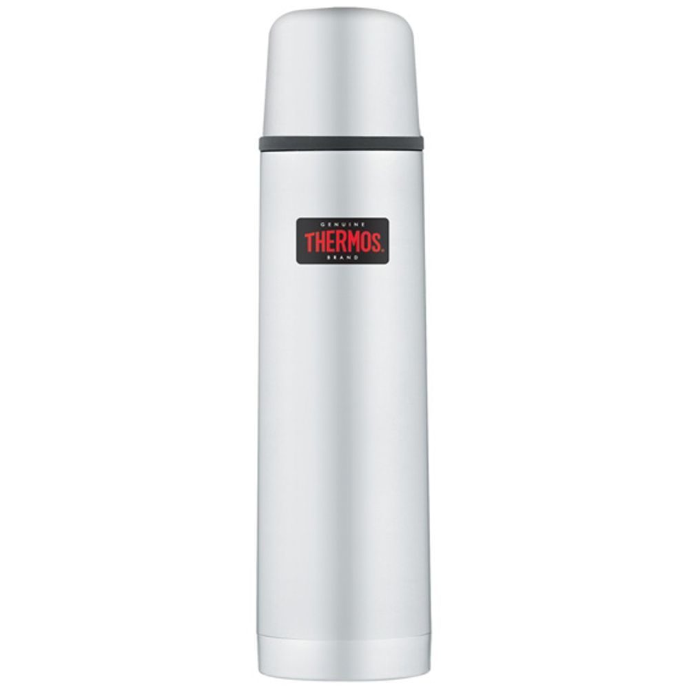 Thermos with push-button cap and cup 750 ml stainless steel