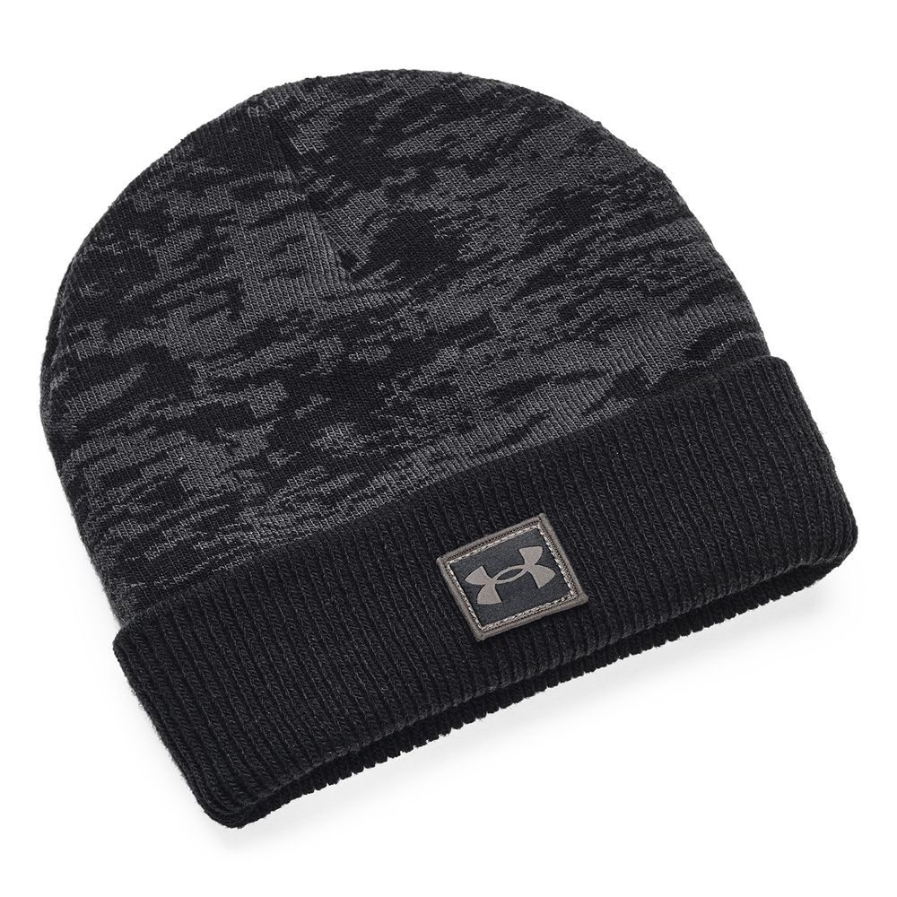 UA Graphic Knit Beanie, Black