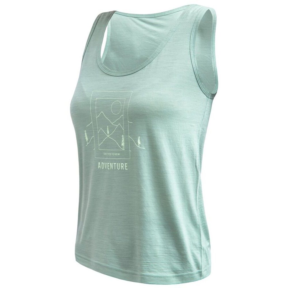 MERINO AIR SAY YES dámské triko bez rukávu basil green
