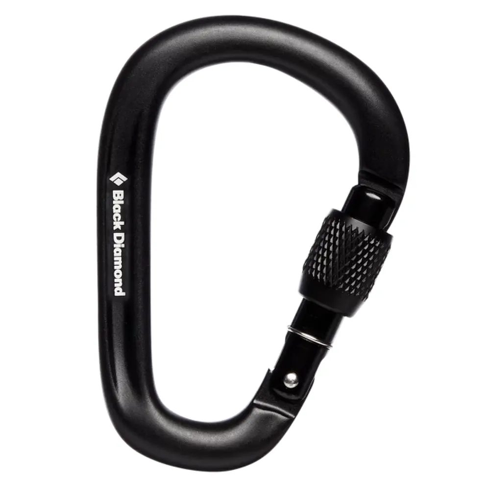 PEARLOCK SCREWGATE CARABINER Black