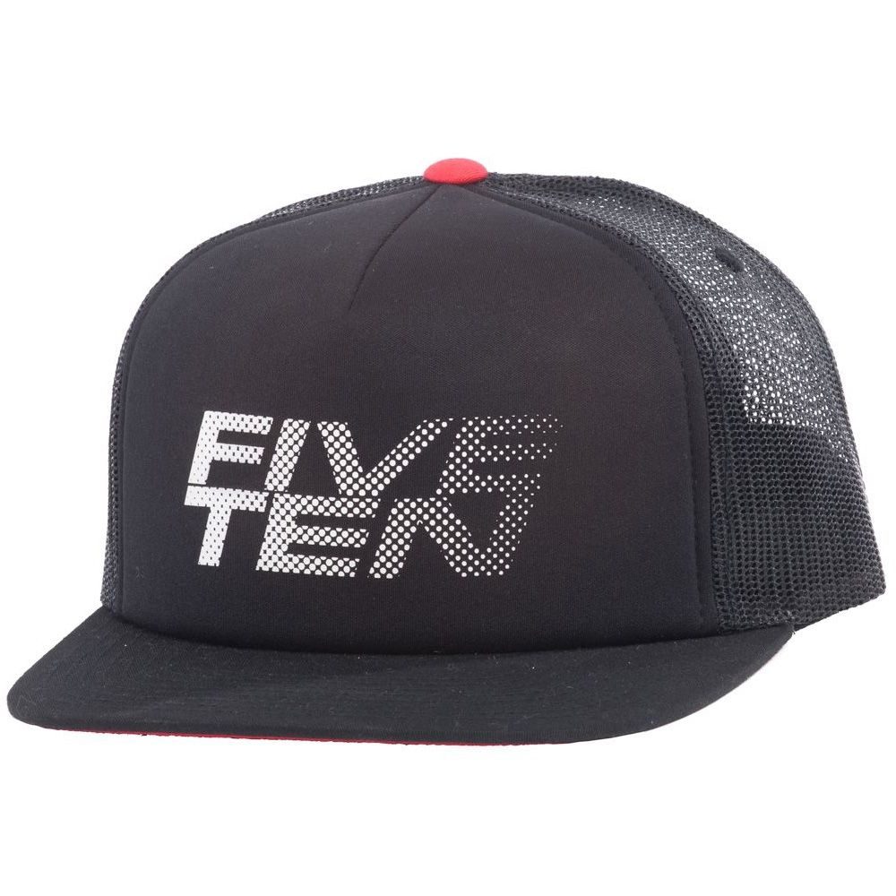 Half-Tone Trucker Cap, Black Red