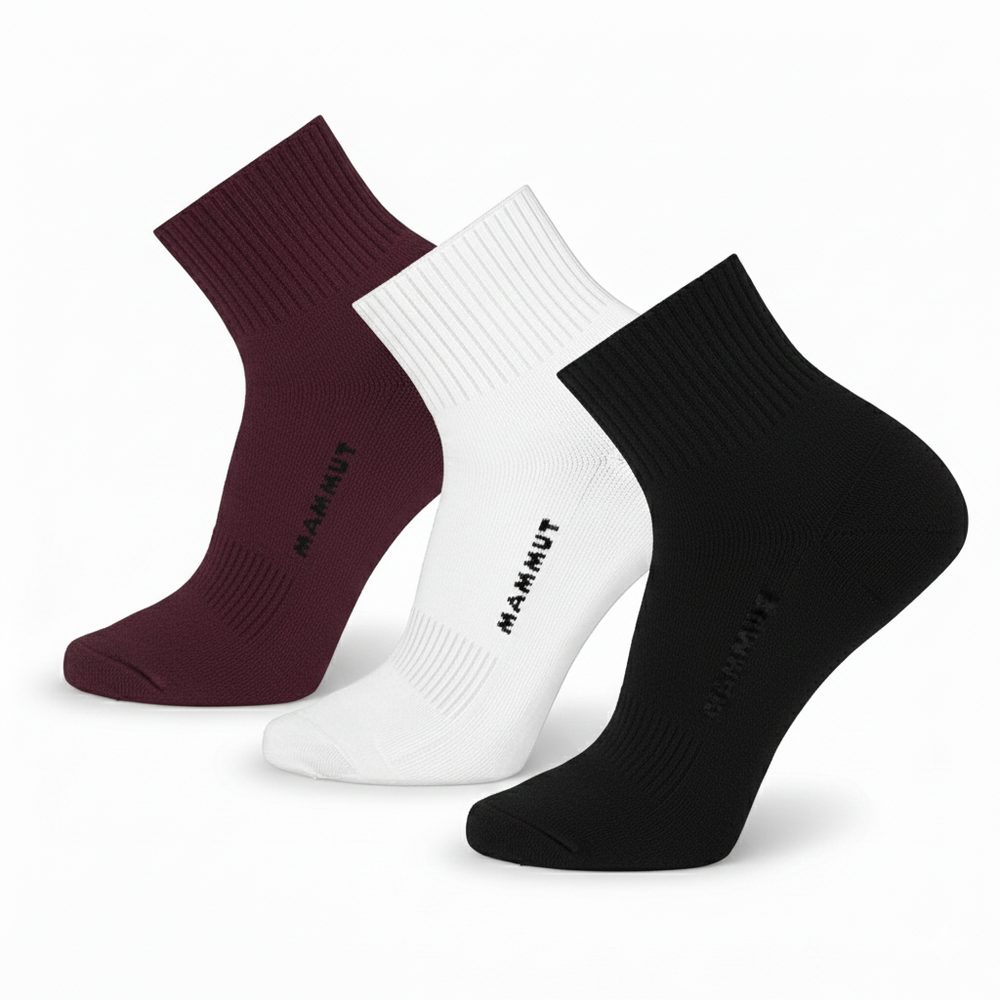 Everyday Quarter Socks 3 Pack white-vin-black