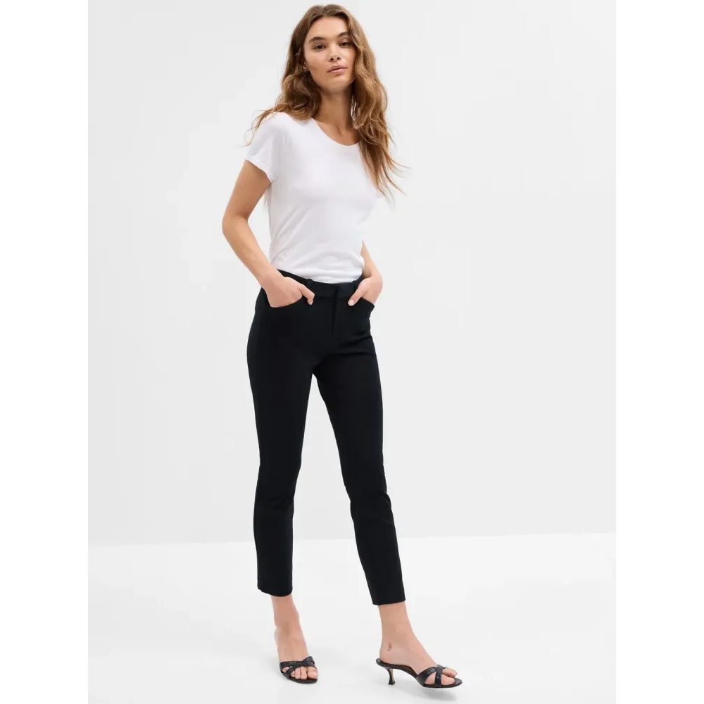 460973-00 Elegantní kalhoty skinny, Černá