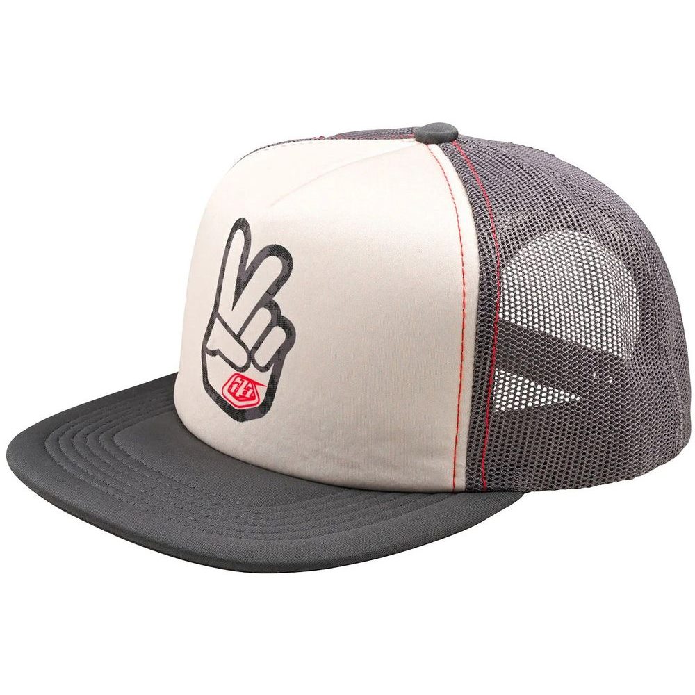 TRUCKER SNAPBACK PEACE OUT VINTAGE WHITE / CARBON