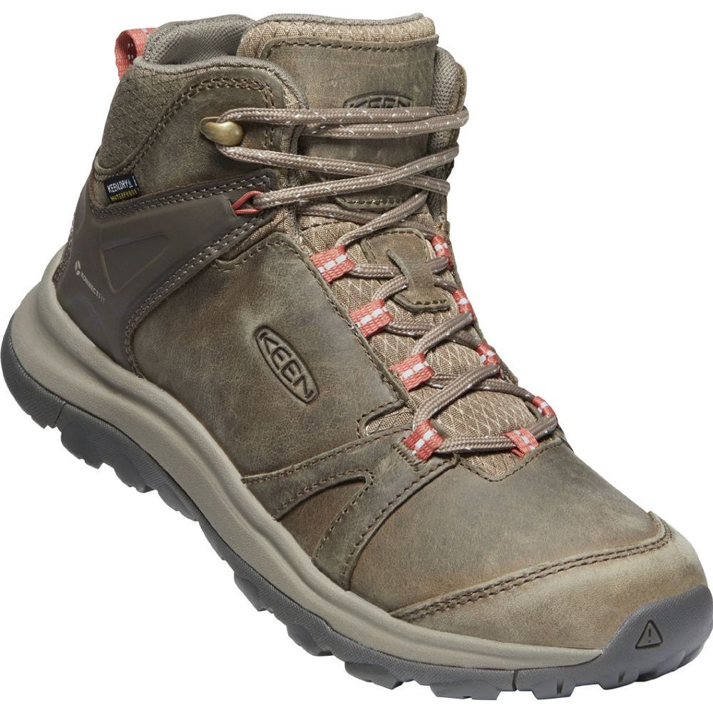 TERRADORA II LEATHER MID WP W, brindle/redwood