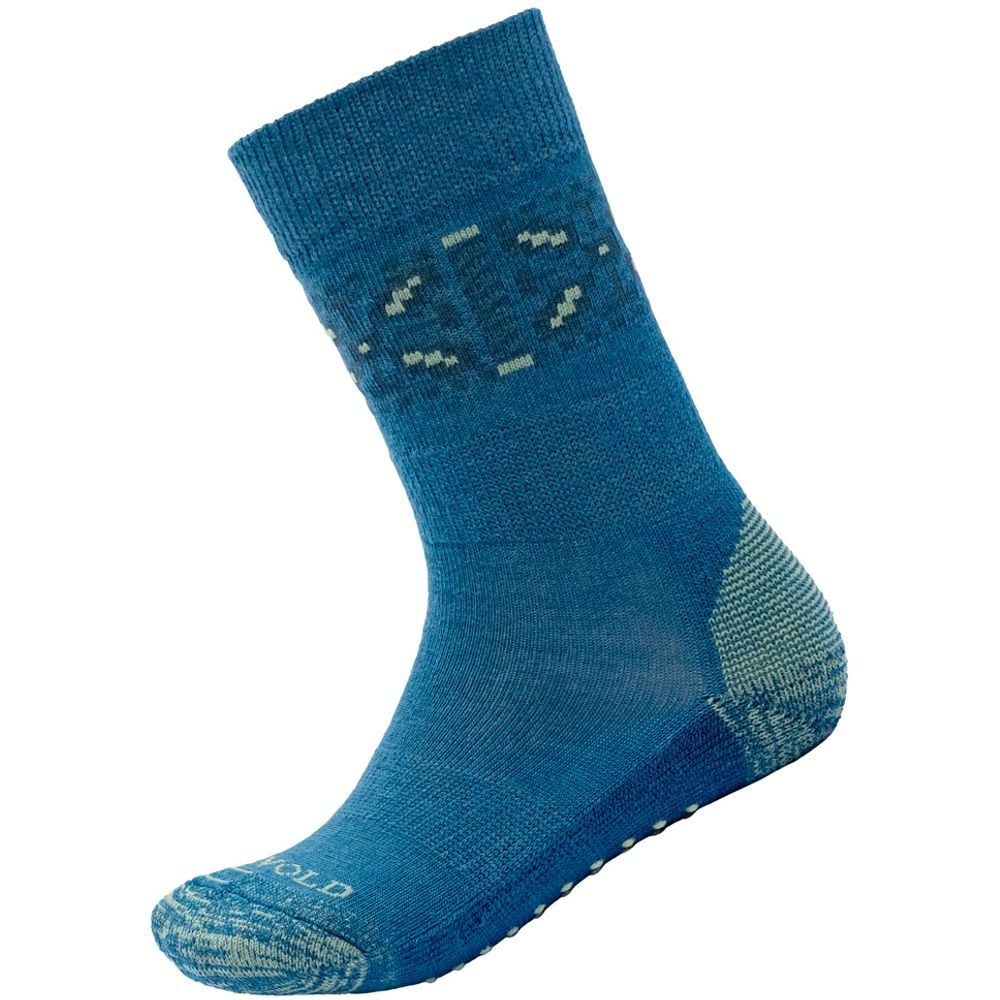 Multi Merino No-Slip Sock Kid Blue