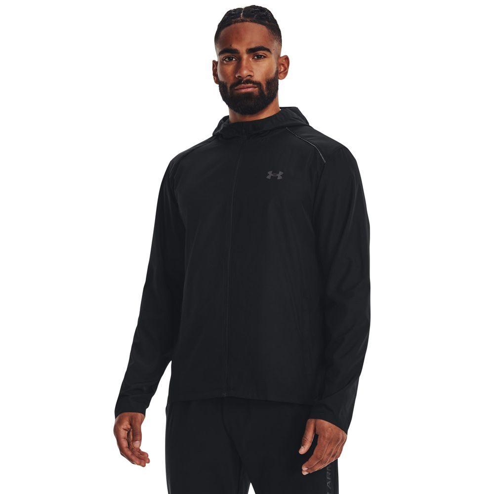 UA STORM RUN HOODED JACKET, Black