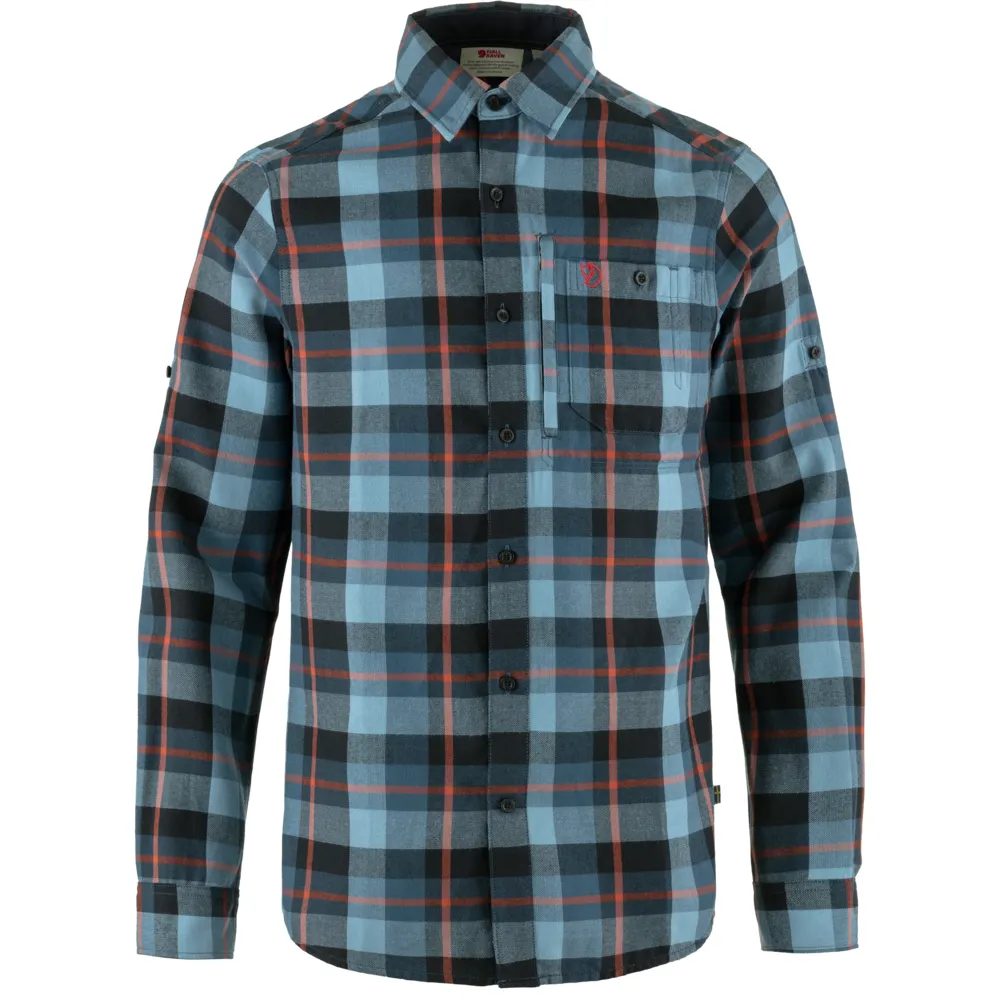 Fjällglim Shirt M, Indigo Blue-Dawn Blue