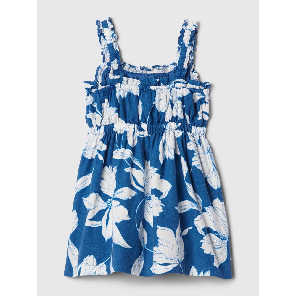 Dětské lněné šaty Tmavě modrá