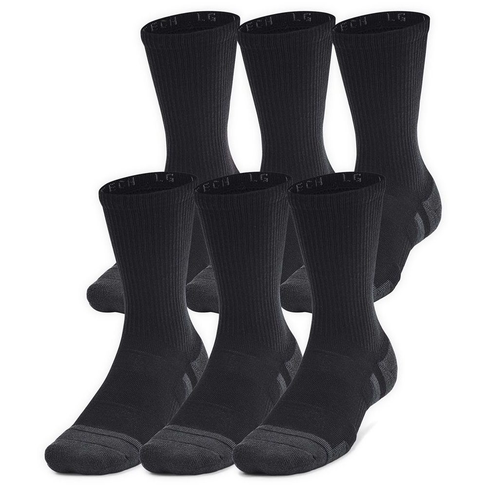Unisex Perf Tech 6pk Crew-BLK