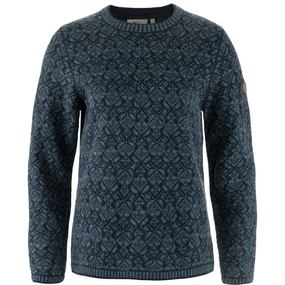 Snow Round Neck Sweater W Dark Navy