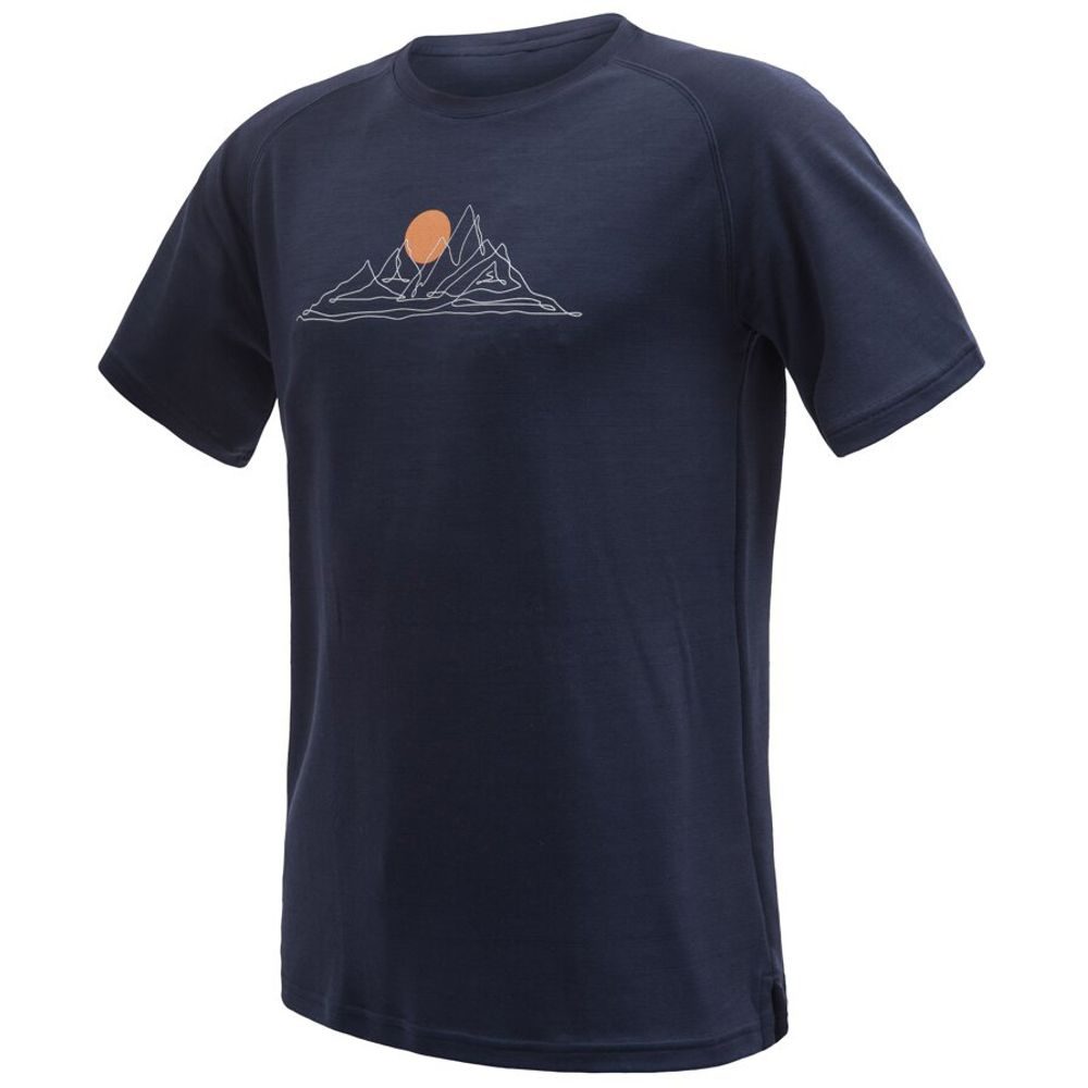 MERINO BLEND MOON pánské triko kr.rukáv deep blue