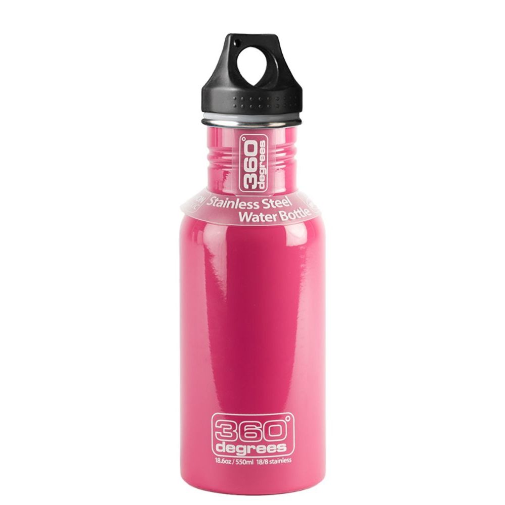 360° Stainless Drink Kids Bottle 350 ML with Kids Flip Cap Pink